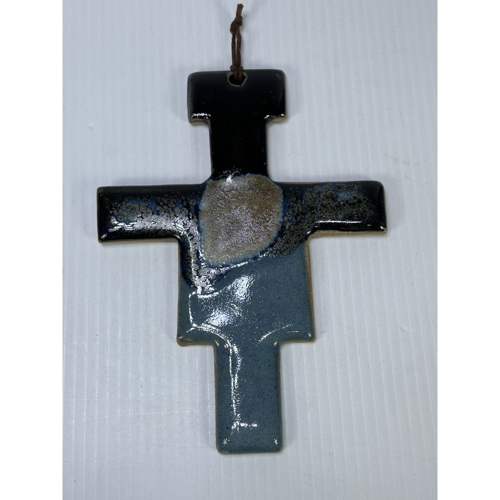 Vintage Sara K Rubin Rochester NY Art Pottery Franciscan Cross Paperwork On Back